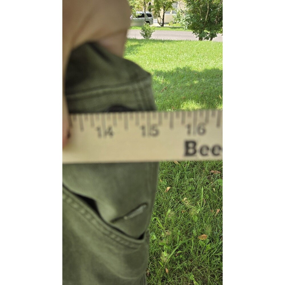 Patagonia Olive Green/army Green Bib Overalls Worn Wear Hemp Canvas - Picture 15 of 16